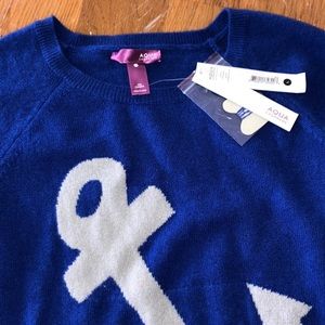 NWT girls Aqua cashmere sweater
